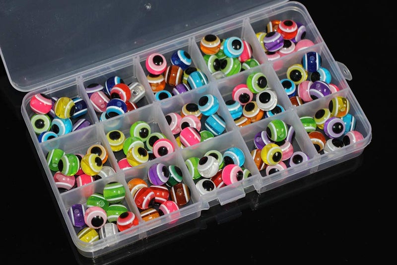 Laxygo 120pcs 12mm Multicolor Fish Eye Beads Fishing Line Beads Assorted Mixed Color 6mm/8mm/10mm/12mm - Image 3